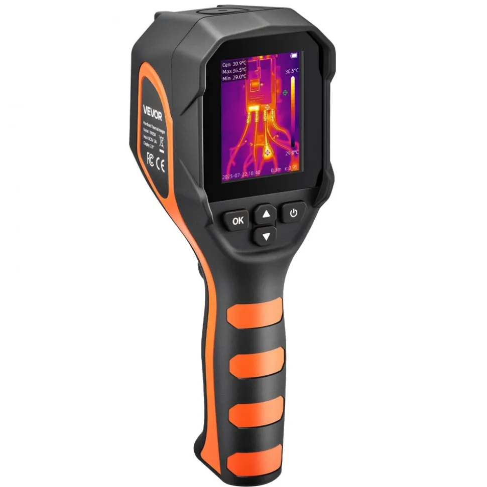 VEVOR Thermal Camera, 320 x 240 TISR Super Resolution, Thermal Imaging Camera with 2MP Visual Camera, 256 x 192 IR Resolution, 25 HZ Refresh Rate, -4°F to 1022°F, 4 Image Modes & 6 Color Palettes