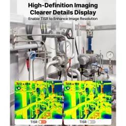 VEVOR Thermal Imaging Camera for Android & iOS, 512 x 384 Super Resolution with Macro Lens, 25HZ Refresh Rate Infrared Thermal Imager for Smartphones Tablets, 256 x 192 IR Resolution, -4°F to 1022°F