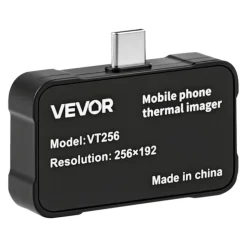 VEVOR Thermal Imaging Camera for Android & iOS, 512 x 384 Super Resolution, 25HZ Refresh Rate Infrared Thermal Imager for Smartphones Tablets, 256 x 192 IR Resolution, -4°F-1022°F & 6 Color Palettes