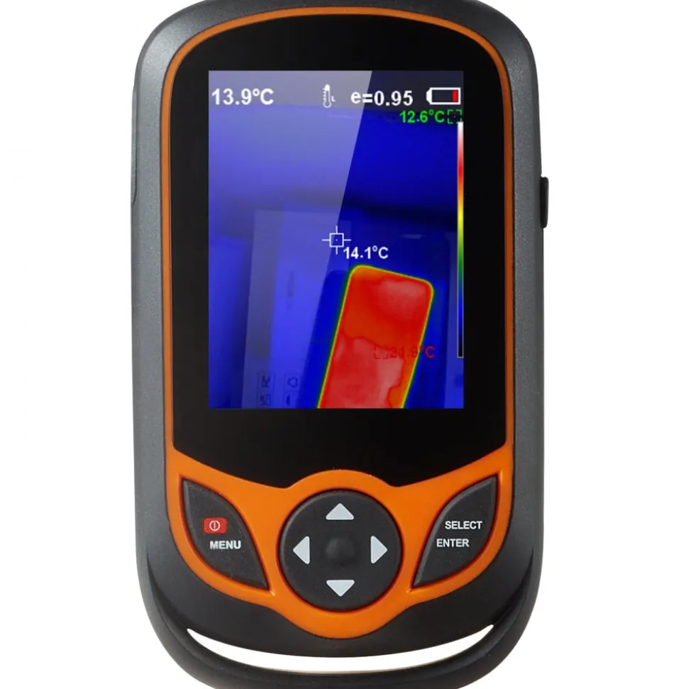 VEVOR Thermal Imaging Camera, 256 x 192 IR Resolution Pocket Infrared Thermal Imager with WiFi, 25Hz Refresh Rate Thermal Camera Pocket with 3.2" Touch Screen, 0.3MP Visual Camera, -4℉-1022℉, IP54