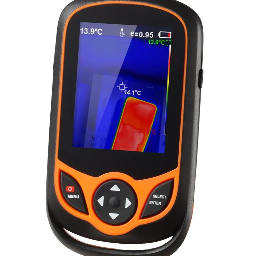 VEVOR Thermal Imaging Camera, 256 x 192 IR Resolution Pocket Infrared Thermal Imager with WiFi, 25Hz Refresh Rate Thermal Camera Pocket with 3.2" Touch Screen, 0.3MP Visual Camera, -4℉-1022℉, IP54