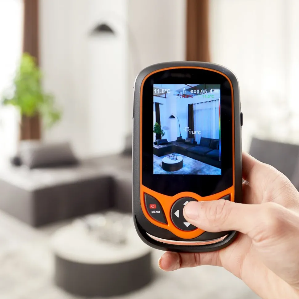VEVOR Thermal Imaging Camera, 256 x 192 IR Resolution Pocket Infrared Thermal Imager with WiFi, 25Hz Refresh Rate Thermal Camera Pocket with 3.2" Touch Screen, 0.3MP Visual Camera, -4℉-1022℉, IP54