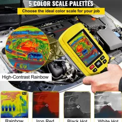 VEVOR Thermal Imaging Camera for Android, 320 x 240 TISR Super Resolution, 25HZ Refresh Rate Infrared Thermal Imager for Smartphone Tablet, 160 x 120 IR Resolution, -4°F to 1022°F & 15 Color Palettes