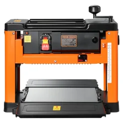 VEVOR Thickness Planer, 13-Inch Width Worktable, Woodworking Power Benchtop Planer, Spiral-Style Cutterhead with 24 Inserts, 2000W 23500 RPM Powerful Motor, Single Speed, for Hard & Soft Wood Material