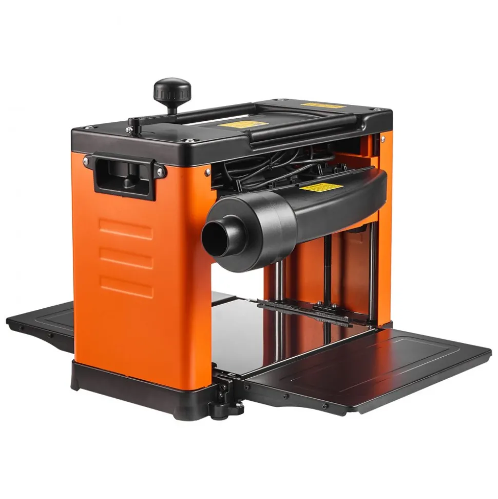 VEVOR Thickness Planer, Three-Blade, 13-Inch Width Worktable Power Benchtop Planer, 2000W 23500 RPM Powerful Motor, Dual Rollers, Over Protection, Single Speed Woodworking, for Hard Soft Wood Material