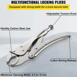 VEVOR Three-Station Edge Roller, Large Radius, 0-90° Bending Angle Sheet Metal Brake, Quickly Adjusts for Making 0.63"-5.7" Bends in 30-19 Gauge Steel, for Clean Crisp Bends in Metal Roofing Materia