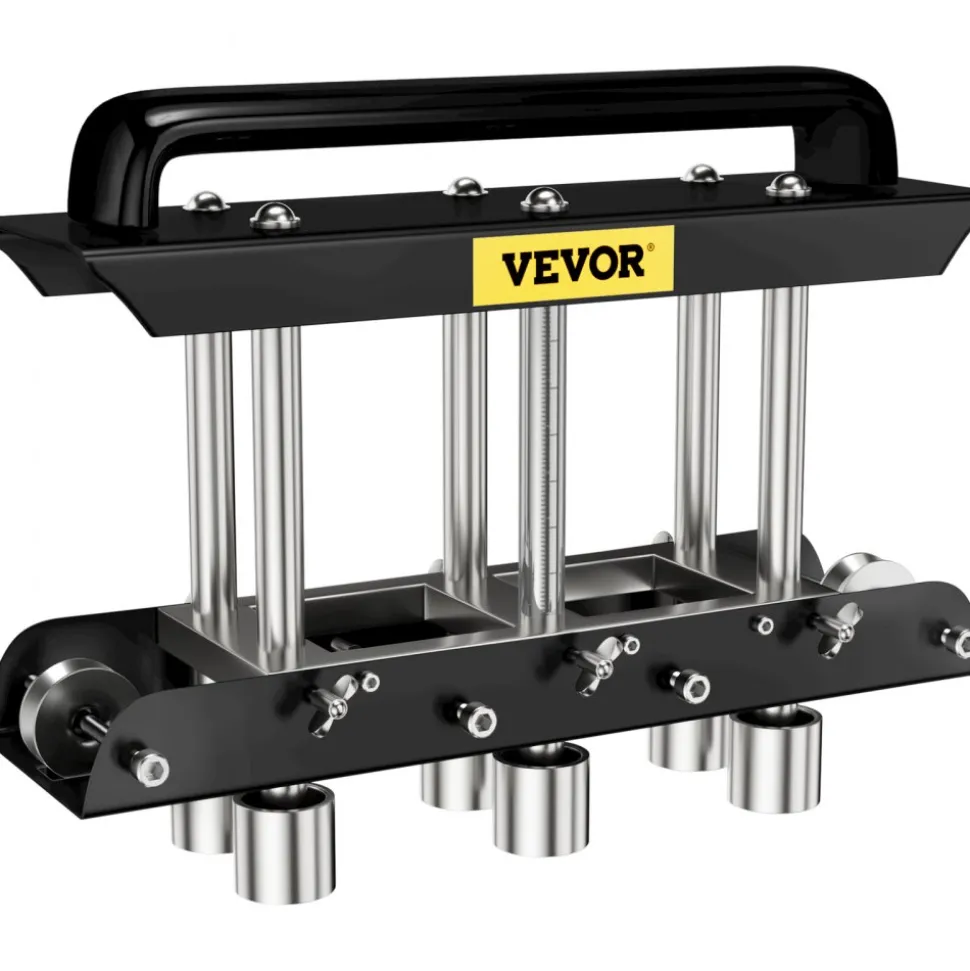 VEVOR Three-Station Edge Roller, Large Radius, 0-90° Bending Angle Sheet Metal Brake, Quickly Adjusts for Making 0.63"-5.7" Bends in 30-19 Gauge Steel, for Clean Crisp Bends in Metal Roofing Materia