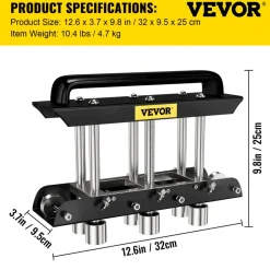 VEVOR Three-Station Edge Roller, Large Radius, 0-90° Bending Angle Sheet Metal Brake, Quickly Adjusts for Making 0.63