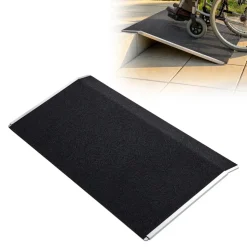 VEVOR Threshold Ramp for Doorways, 31.9 x 15.4 in, Platform Aluminum Wheelchair Ramp, Non-Slip Door Threshold Ramps, 400 lbs Load Capacity, for Home Steps, Curbs, Wheelchairs, Walkers, Scooter, Carts