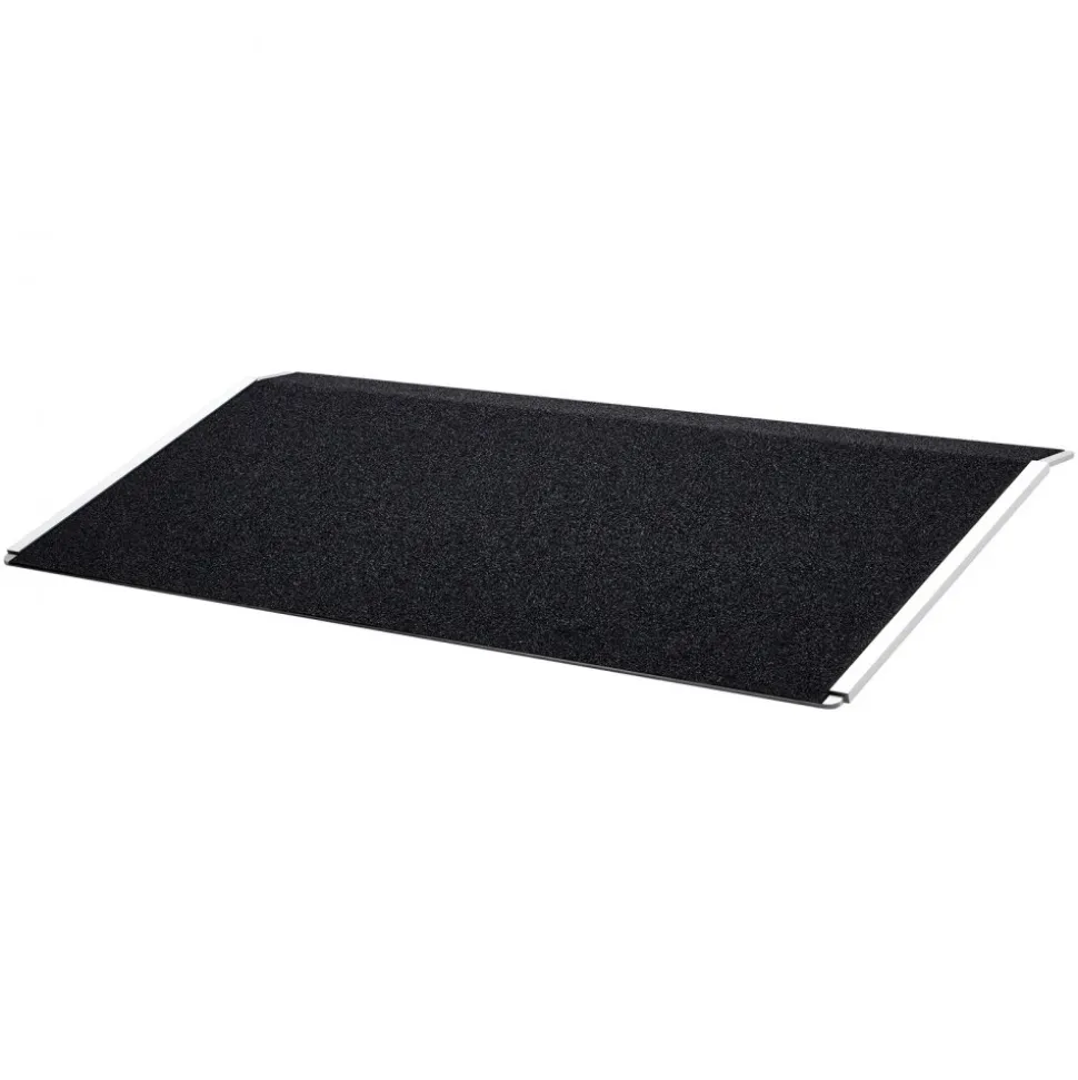 VEVOR Threshold Ramp for Doorways, 31.9 x 15.4 in, Platform Aluminum Wheelchair Ramp, Non-Slip Door Threshold Ramps, 400 lbs Load Capacity, for Home Steps, Curbs, Wheelchairs, Walkers, Scooter, Carts