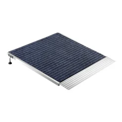 VEVOR Threshold Ramp for Doorways, 36 x 36 in, Platform Aluminum Wheelchair Ramp with Adjustable Height, Non-Slip Door Threshold Ramps, 700 lbs Load Capacity, for Home Steps, Wheelchairs, Walkers