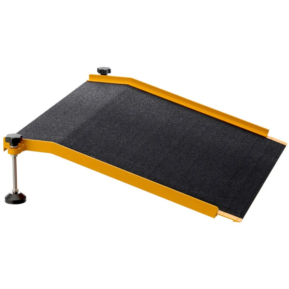 VEVOR Threshold Ramp for Doorways, 26.4 x 31.9 in, Platform Aluminum Wheelchair Ramp with Adjustable Height, Non-Slip Door Threshold Ramps, 400 lbs Load Capacity, for Home Steps, Wheelchairs, Walkers