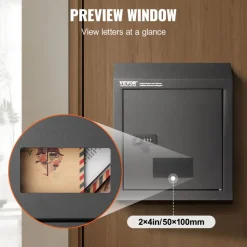 VEVOR Through The Door Key Drop Box, Heavy Duty Steel Through the Door Mailbox with 12