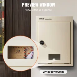 VEVOR Through The Wall Drop Box, Heavy Duty Steel Through the Wall Mailbox with 2.8-7.9