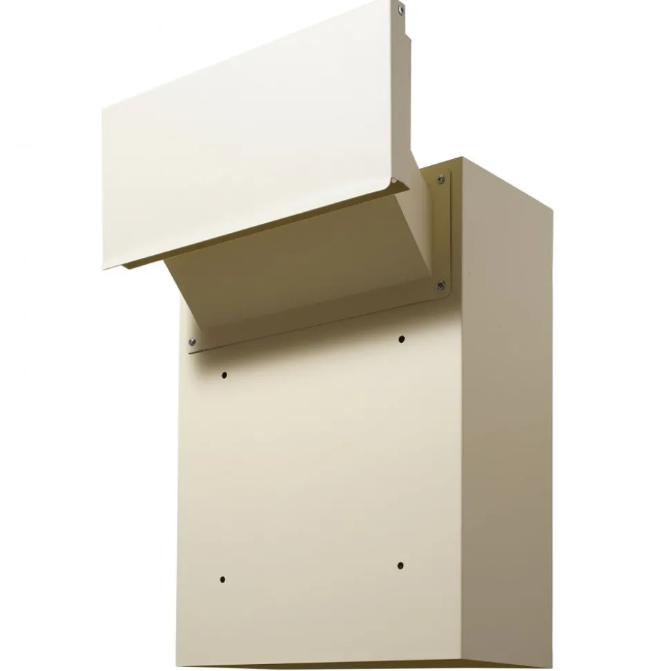 VEVOR Through The Wall Drop Box, Heavy Duty Steel Through the Wall Mailbox with 2.8-7.9" 13" Combination Lock, 12.5x6.3x16.9" Mail Drop Box, Beige