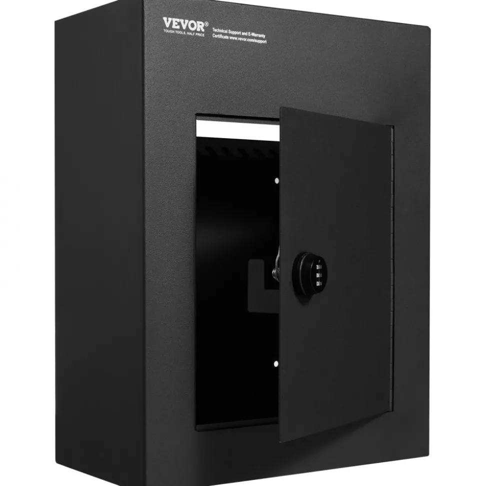 VEVOR Through The Wall Drop Box, Heavy Duty Steel Through the Wall Mailbox with 2.8-7.9" 13" Combination Lock, 13x7x17" Mail Drop Box, Black