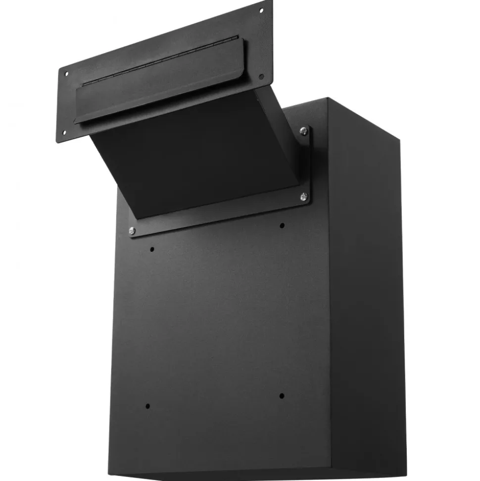 VEVOR Through The Wall Drop Box, Heavy Duty Steel Through the Wall Mailbox with 2.8-7.9" 13" Combination Lock, 13x7x17" Mail Drop Box, Black