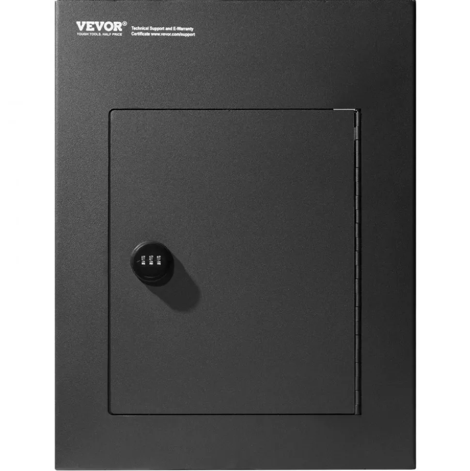 VEVOR Through The Wall Drop Box, Heavy Duty Steel Through the Wall Mailbox with 2.8-7.9" 13" Combination Lock, 13x7x17" Mail Drop Box, Black
