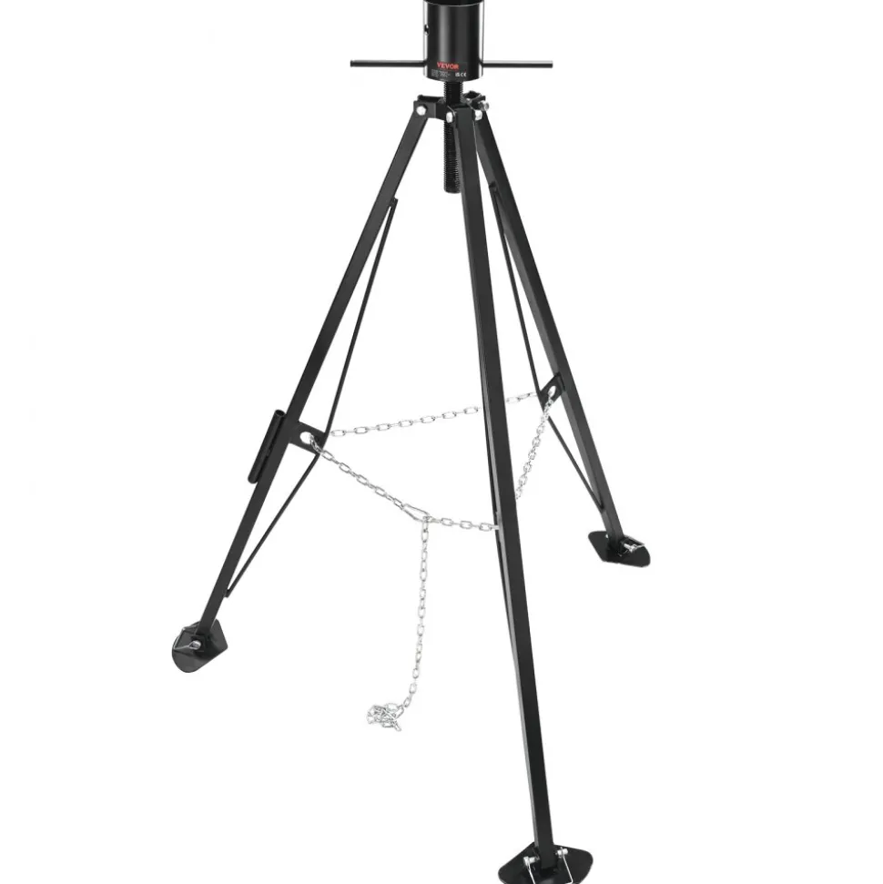 VEVOR 5th Wheel Tripod Stabilizer, 5000 LBS Load Capacity Tripod Fifth Wheel Stabilizer, 35"-57" Adjustable Height RV Gooseneck Stabilizer, Tripod Jack for Fifth-Wheel Trailers, RVs, and Campers