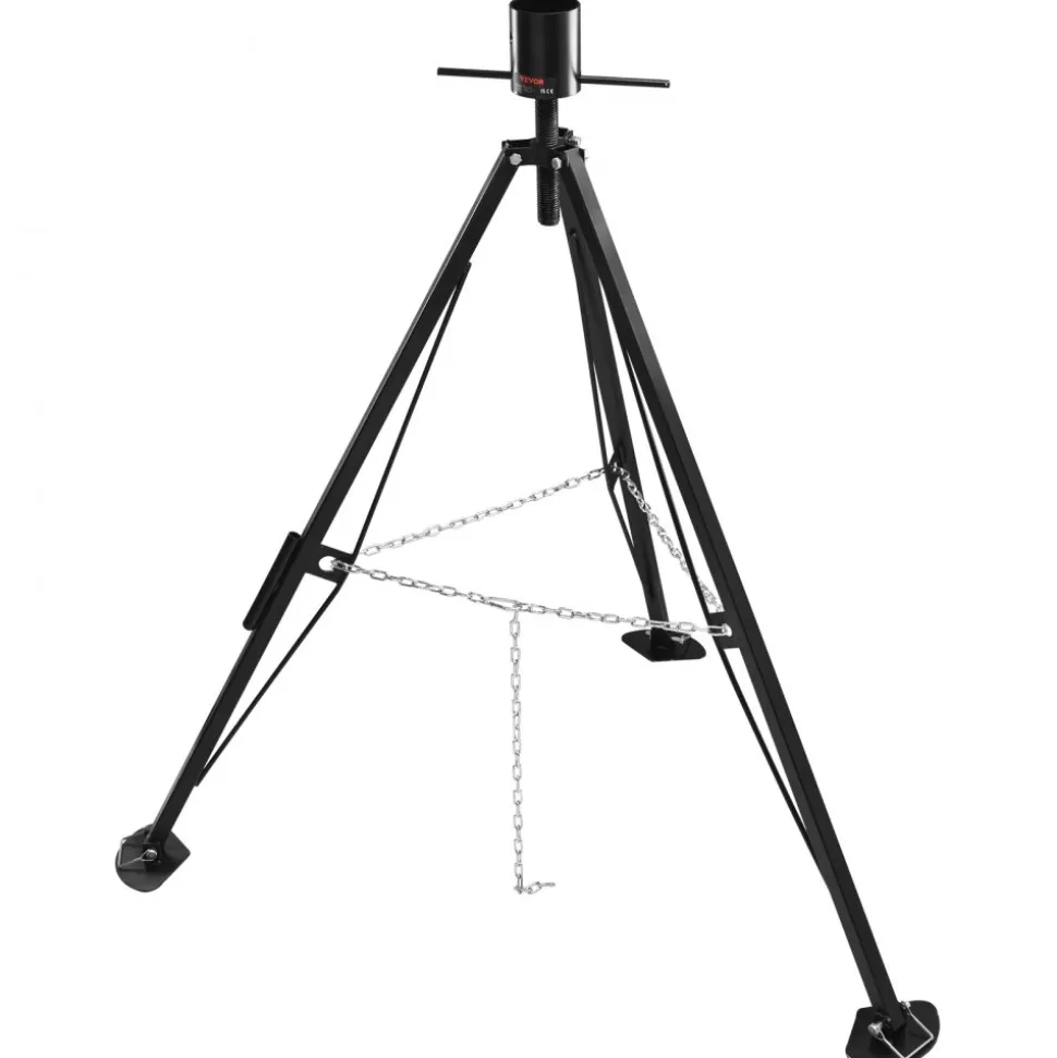 VEVOR 5th Wheel Tripod Stabilizer, 5000 LBS Load Capacity Tripod Fifth Wheel Stabilizer, 35"-57" Adjustable Height RV Gooseneck Stabilizer, Tripod Jack for Fifth-Wheel Trailers, RVs, and Campers
