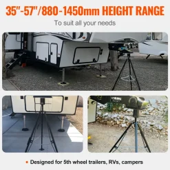 VEVOR 5th Wheel Tripod Stabilizer, 5000 LBS Load Capacity Tripod Fifth Wheel Stabilizer, 35