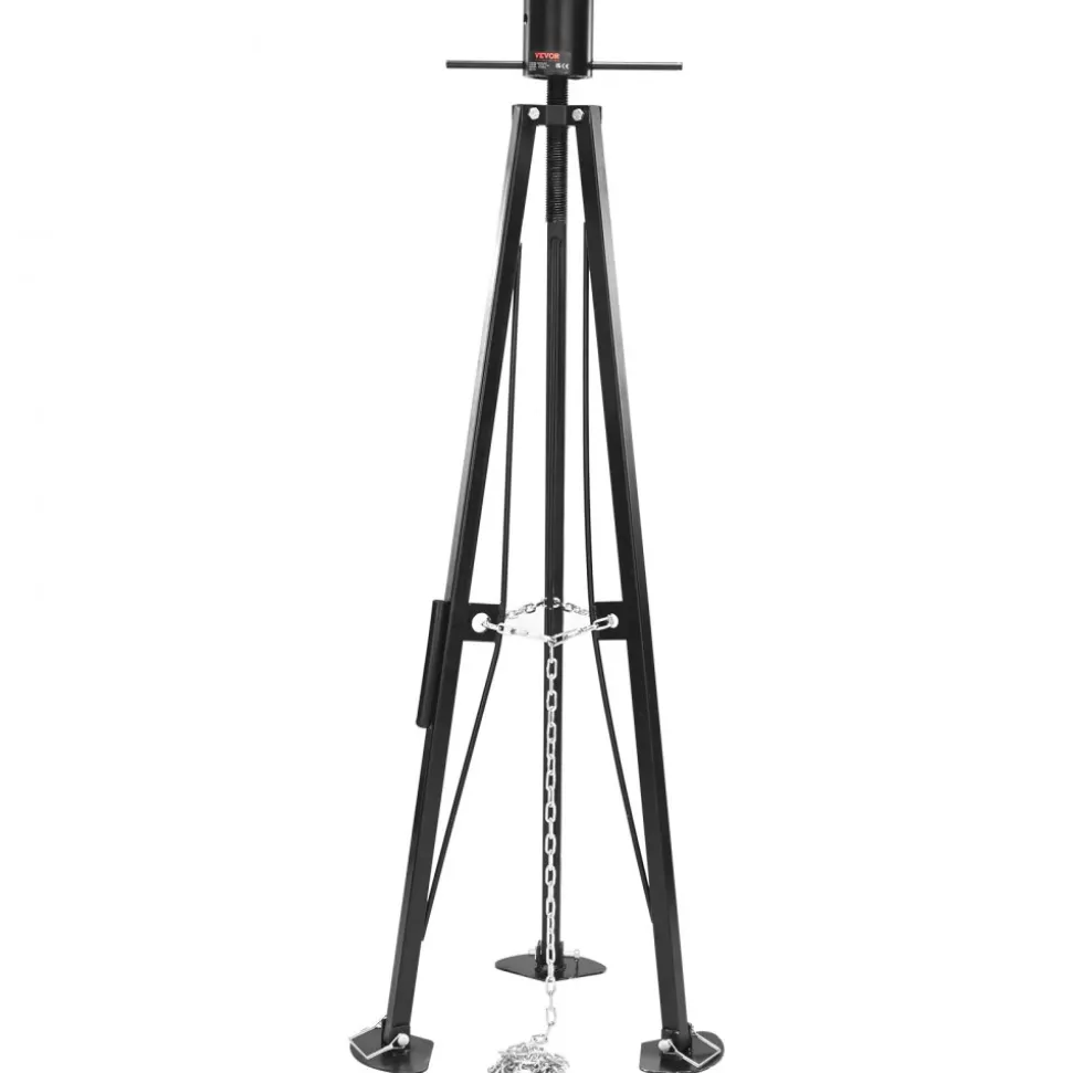 VEVOR 5th Wheel Tripod Stabilizer, 5000 LBS Load Capacity Tripod Fifth Wheel Stabilizer, 35"-57" Adjustable Height RV Gooseneck Stabilizer, Tripod Jack for Fifth-Wheel Trailers, RVs, and Campers