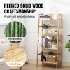 VEVOR 4-Tier Bamboo Ladder Shelf, Trapezoid Open Bookcase, Display Storage Rack Organizer, Freestanding Flower Plant Stand, Ladder Bookshelf Ideal for Bathroom, Bedroom, Office, Study, Natural