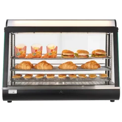 VEVOR 3-Tier Commercial Food Warmer Display, 1400W Food Display Warmer with LED Light, Top Storage and Adjustable Shelves, 86℉~185℉ Steam Heating, 137Qt/130L for Hamburger, Pizza, Bread, Fried Chicken
