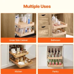 VEVOR 2 Tier Pull Out Cabinet Organizer, 20
