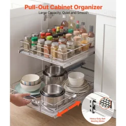 VEVOR 2 Tier Pull Out Cabinet Organizer 14.17