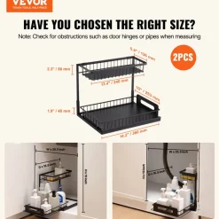VEVOR 2 Tier Pull Out Cabinet Organizer(10.7