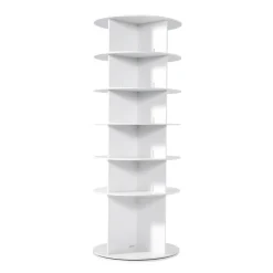 VEVOR 6 Tiers Rotating Shoe Rack Tower, 360° Spinning Shoe Rack, Revolving Storage Round Carousel Display, Freestanding Lazy Susan Organizer Display for Bedroom, Living Room, Entryway, Closet, White
