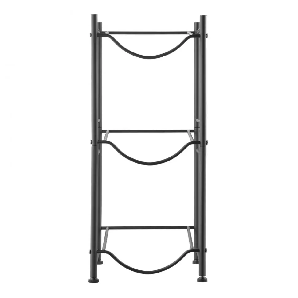 VEVOR 3 Tiers Water Jug Holder, 5 Gallon Water Bottle Holder, Single Row Water Bottle Rack for 3 Bottles, Heavy Duty Water Jug Rack for Kitchen, Office, Living Room, Black