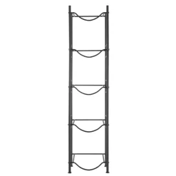 VEVOR 5 Tiers Water Jug Holder, 5 Gallon Water Bottle Holder, Single Row Water Bottle Rack for 5 Bottles, Heavy Duty Water Jug Rack for Kitchen, Office, Living Room, Black