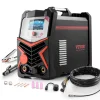 VEVOR TIG Welder, 200A 6-In-1 Aluminum Welding Machine (LED Display) - AC TIG/DC TIG/AC Pulse TIG/DC Pulse TIG/Spot TIG/MMA(Stick), 110&220V Dual Voltage Electric Welder with Synergic Control IGBT