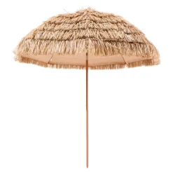 VEVOR Tiki Umbrella, 8 ft Thatched Patio Umbrella with Tilt, Hawaiian Style Beach Parasol with Durable PP Thatch and 8 Metal Ribs, Grass Pool Umbrellas for Beach, Patio, Poolside, Backyard & Garden