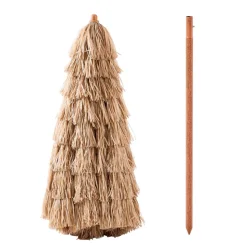 VEVOR Tiki Umbrella, 9 ft Thatched Patio Umbrella with Tilt, Hawaiian Style Beach Parasol with Durable PP Thatch and 8 Metal Ribs, Grass Pool Umbrellas for Beach, Patio, Poolside, Backyard & Garden