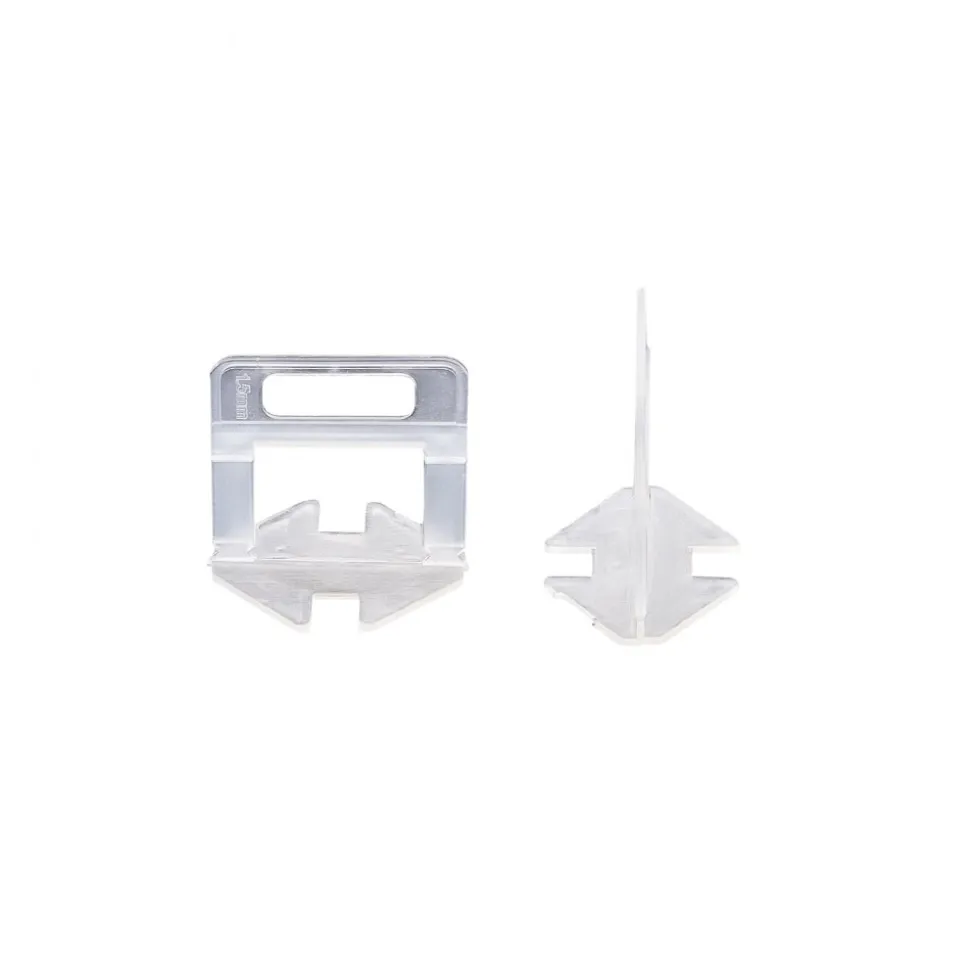 VEVOR Tile Leveling System Clips, 2200-Piece DIY Tile Leveler Spacers, 1/16"(1.5 mm) Tile Leveler Clips, Tile Leveling System Tile Installation Tools for Professional Ceramic Tile, Stone Installation