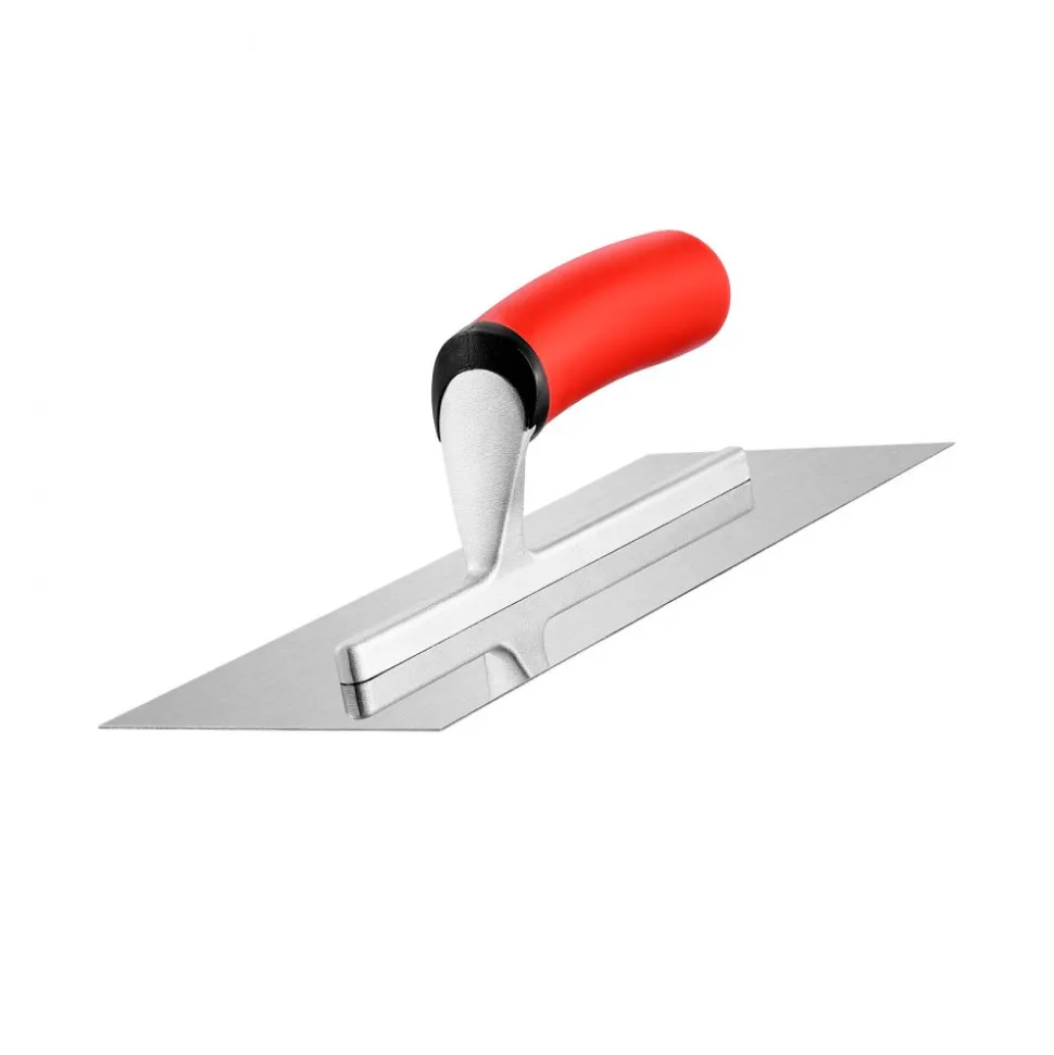VEVOR Tile Tools, Stainless Steel Flat Finishing Trowel, 10.9 x 4.4 in Concrete Cement Drywall Plastering Tile Masonry Construction Hand Tools with Handle, for Apply, Spread, Flatten, Smooth, Polish