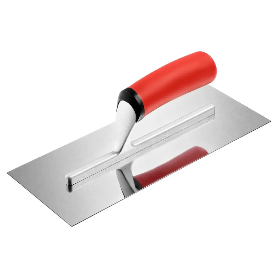 VEVOR Tile Tools, Stainless Steel Flat Finishing Trowel, 10.9 x 4.4 in Concrete Cement Drywall Plastering Tile Masonry Construction Hand Tools with Handle, for Apply, Spread, Flatten, Smooth, Polish