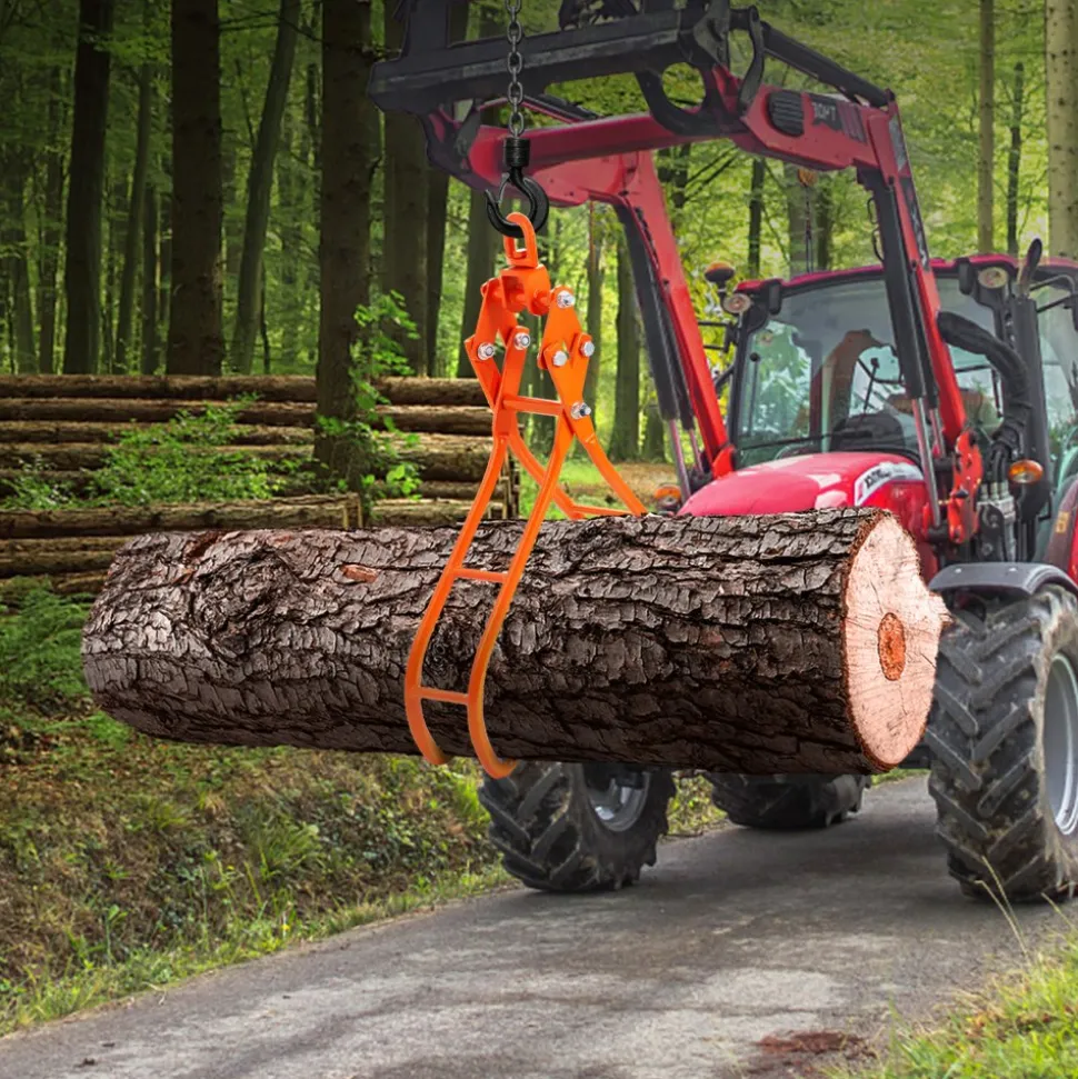 VEVOR Timber Claw Hook, 36 inch 4 Claw Log Grapple for Logging Tongs, Swivel Steel Log Lifting Tongs, Eagle Claws Design with 3307 lbs/1500 kg Loading Capacity for Tractors, ATVs, Trucks, Forklifts