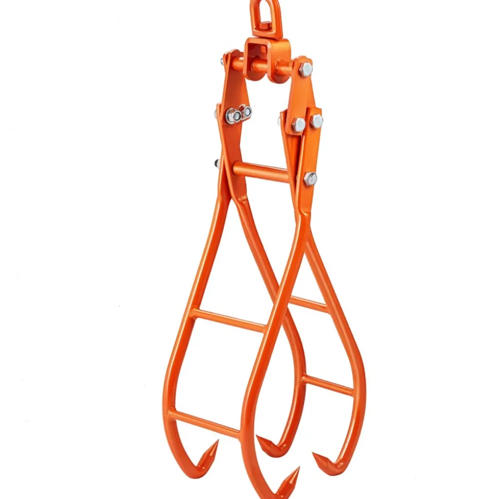 VEVOR Timber Claw Hook, 28 inch 4 Claw Log Grapple for Logging Tongs, Swivel Steel Log Lifting Tongs, Eagle Claws Design with 2205 lbs/1000 kg Loading Capacity for Tractors, ATVs, Trucks, Forklifts
