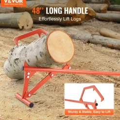 VEVOR Timberjack, 46.5 in, Heavy Duty Steel Log Roller, Log Lifter with Adjustable Cant Hook, Logging Tools Log Jack for Logs Ups to 25