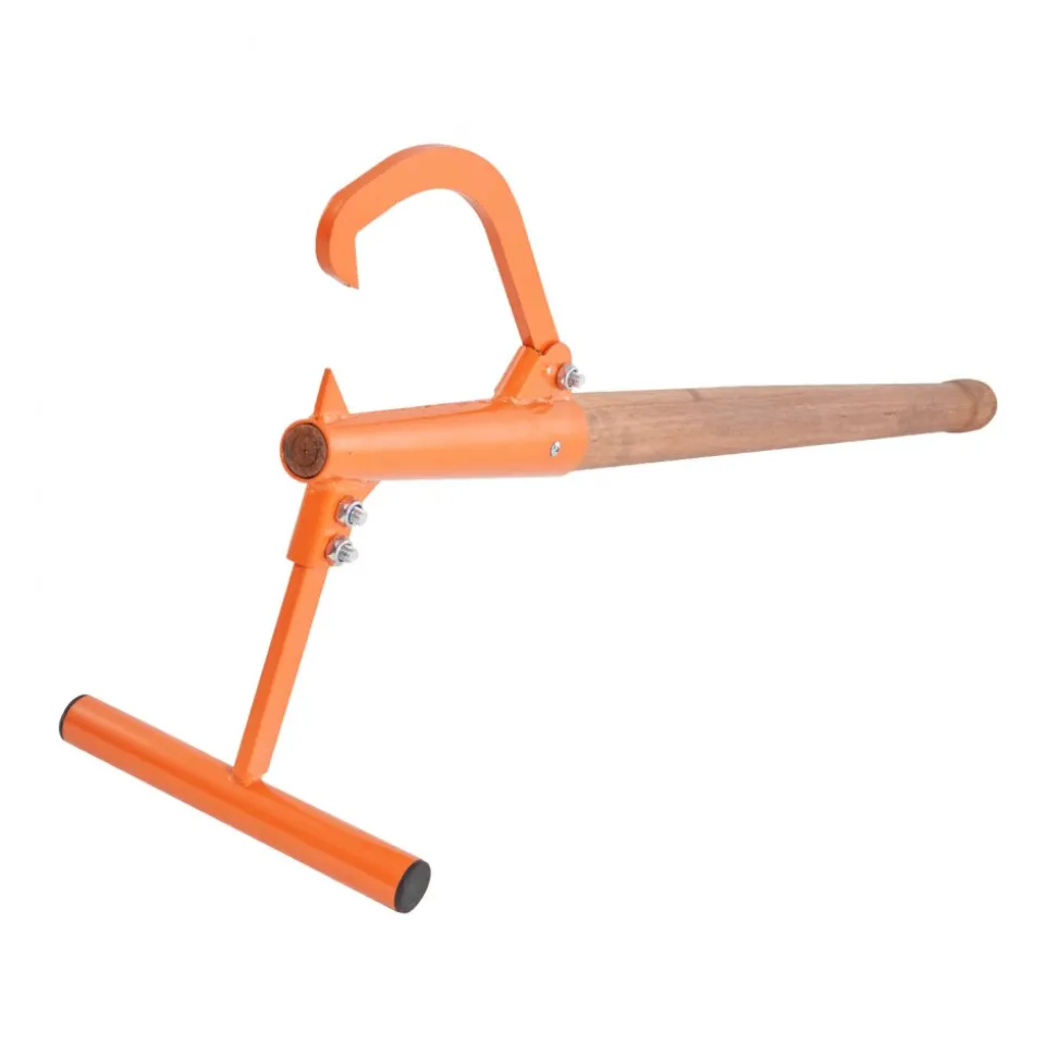 VEVOR Timberjack, 46.5 in, Heavy Duty Log Lifter with Wooden Handle, Log Roller with Adjustable Cant Hook, Logging Tools Log Jack for Logs Ups to 15" Dia, Timber Jack for Rolling Cutting Lifting Logs