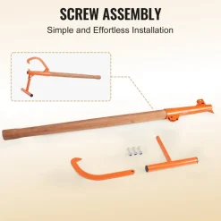 VEVOR Timberjack, 46.5 in, Heavy Duty Log Lifter with Wooden Handle, Log Roller with Adjustable Cant Hook, Logging Tools Log Jack for Logs Ups to 15