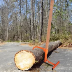 VEVOR Timberjack, 46.5 in, Heavy Duty Log Lifter with Wooden Handle, Log Roller with Adjustable Cant Hook, Logging Tools Log Jack for Logs Ups to 15
