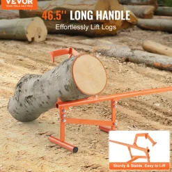 VEVOR Timberjack, 46.5 in, Heavy Duty Steel Log Lifter, Log Roller with Adjustable Cant Hook, Logging Tools Log Jack for Logs Ups to 15