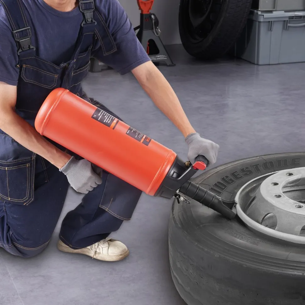 VEVOR Tire Bead Blaster, 150 PSI, Handheld 2.4 Gal/9 L Air Bead Seater, Portable Inflation Tool, 87-116 PSI for Trucks, ATVs, Cars, and Tractor Tire Repairs