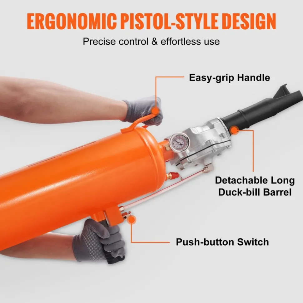 VEVOR Tire Bead Setter, 8L Capacity, 120 PSI Air Bead Blaster, Handheld & Portable Inflation Device, 85-116 PSI for Trucks, Tractors, ATVs & Cars