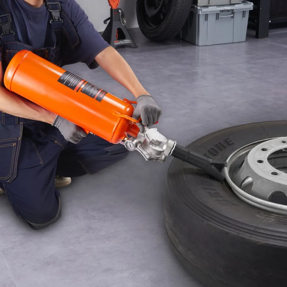 VEVOR Tire Bead Setter, 8L Capacity, 120 PSI Air Bead Blaster, Handheld & Portable Inflation Device, 85-116 PSI for Trucks, Tractors, ATVs & Cars